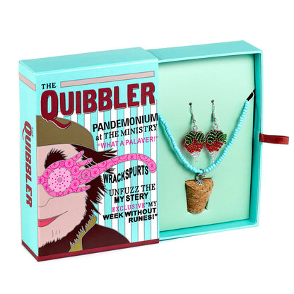Set Colgante + pendientes Luna Lovegoods Quibbler Harry Potter - imagen 3