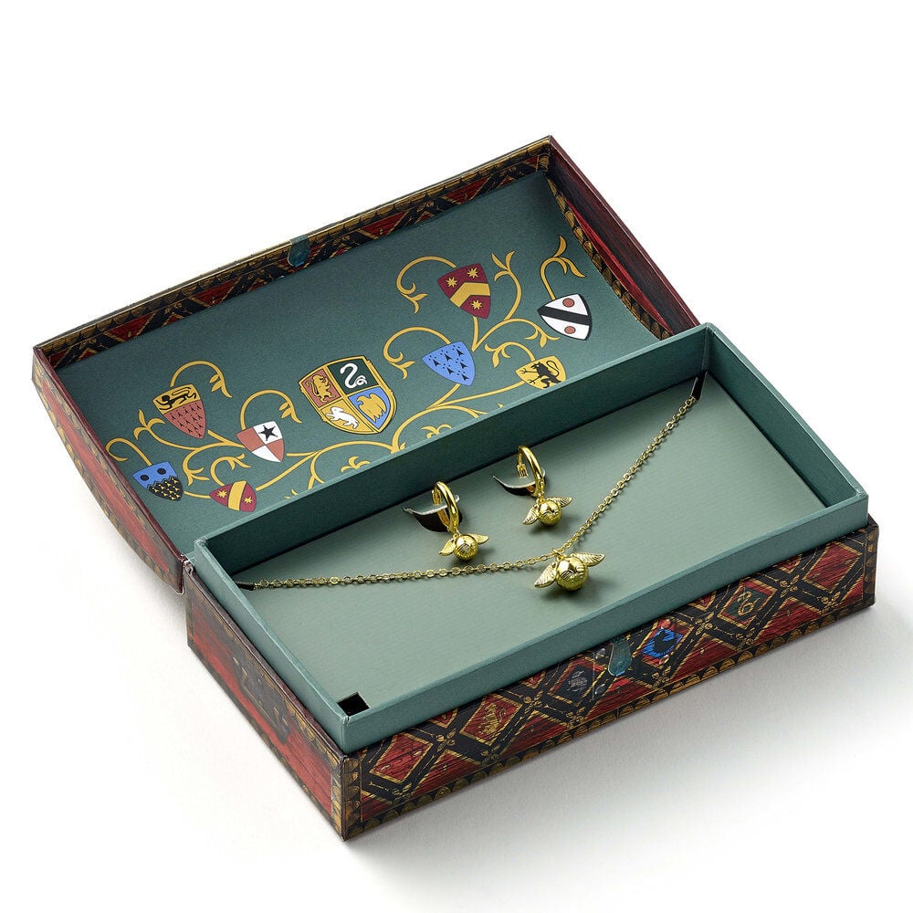 Set Colgante + pendientes Snitch Dorada Harry Potter - imagen 2
