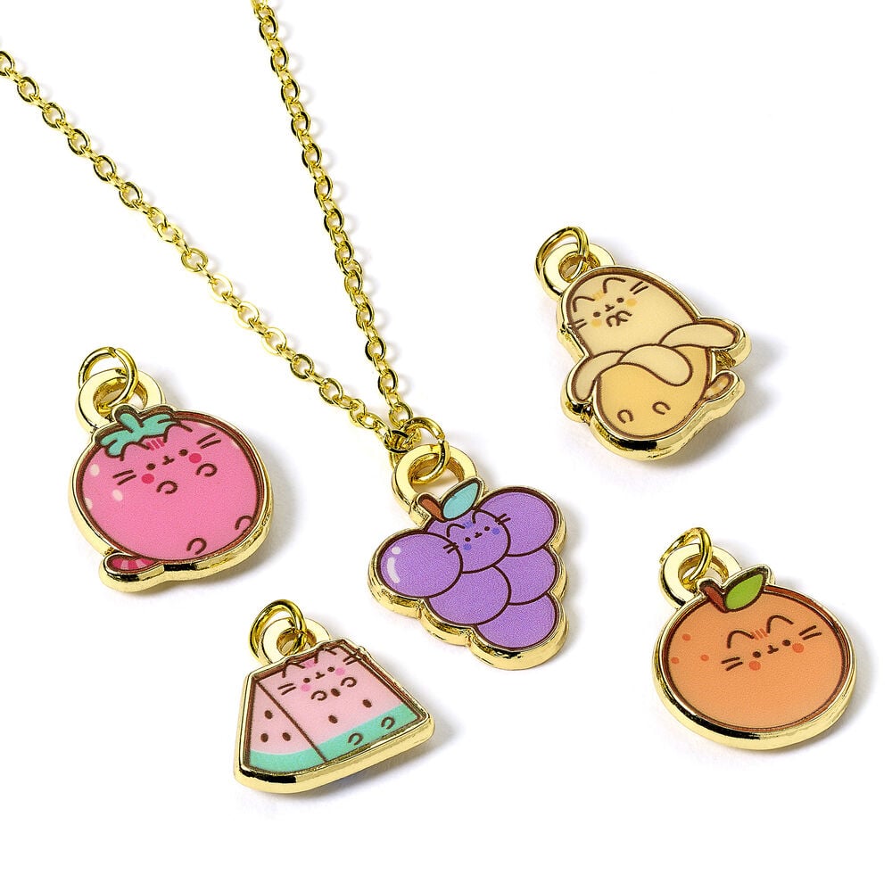 Colgante + charms Frutas Pusheen