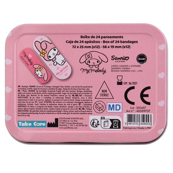 Caja Metal Tiritas My Melody Hello Kitty - imagen 3