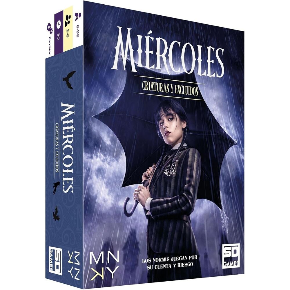 Juego de cartas Criaturas y Excluidos Miercoles Wednesday español