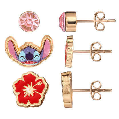 Set 3 Pares de pendientes Stitch Disney - imagen 2