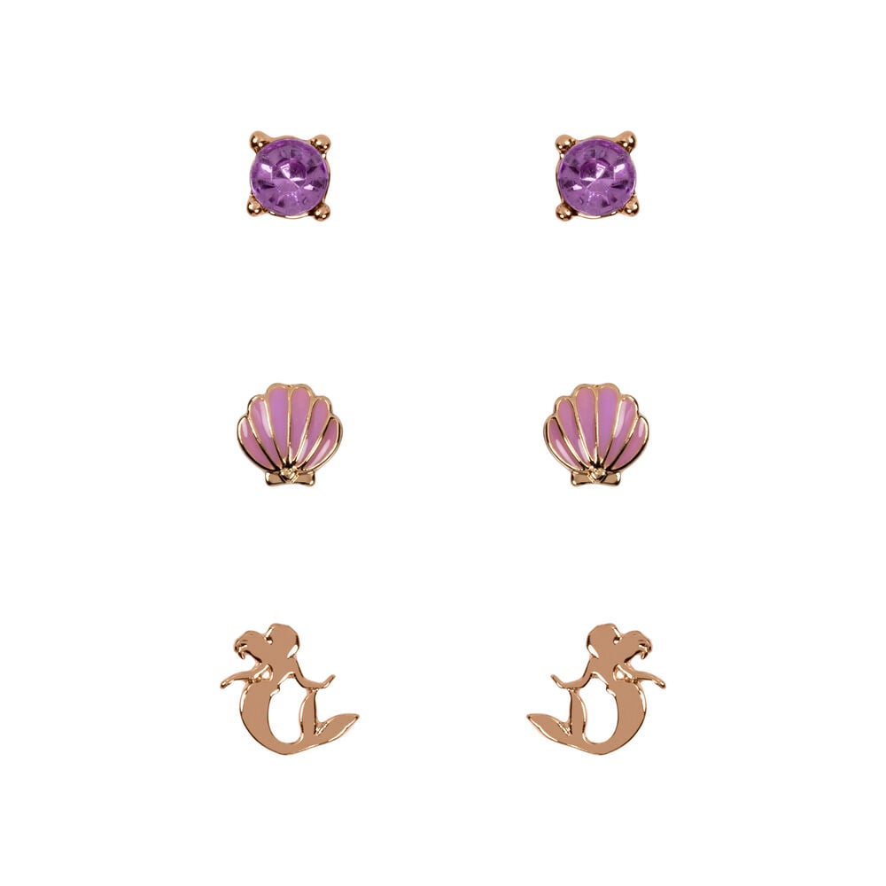 Set 3 Pares de pendientes La Sirenita Disney
