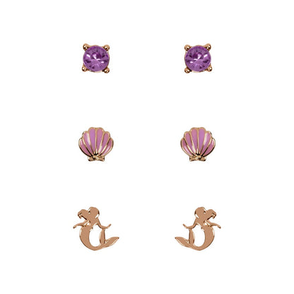 Set 3 Pares de pendientes La Sirenita Disney