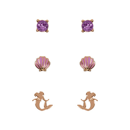 Set 3 Pares de pendientes La Sirenita Disney
