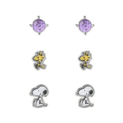 Set 3 Pares de pendientes Snoopy