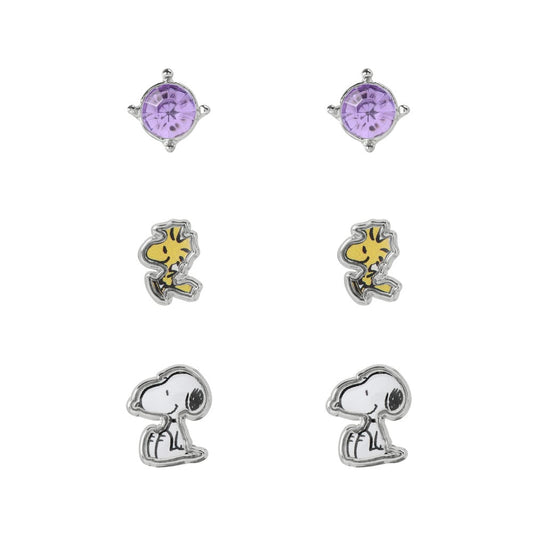 Set 3 Pares de pendientes Snoopy