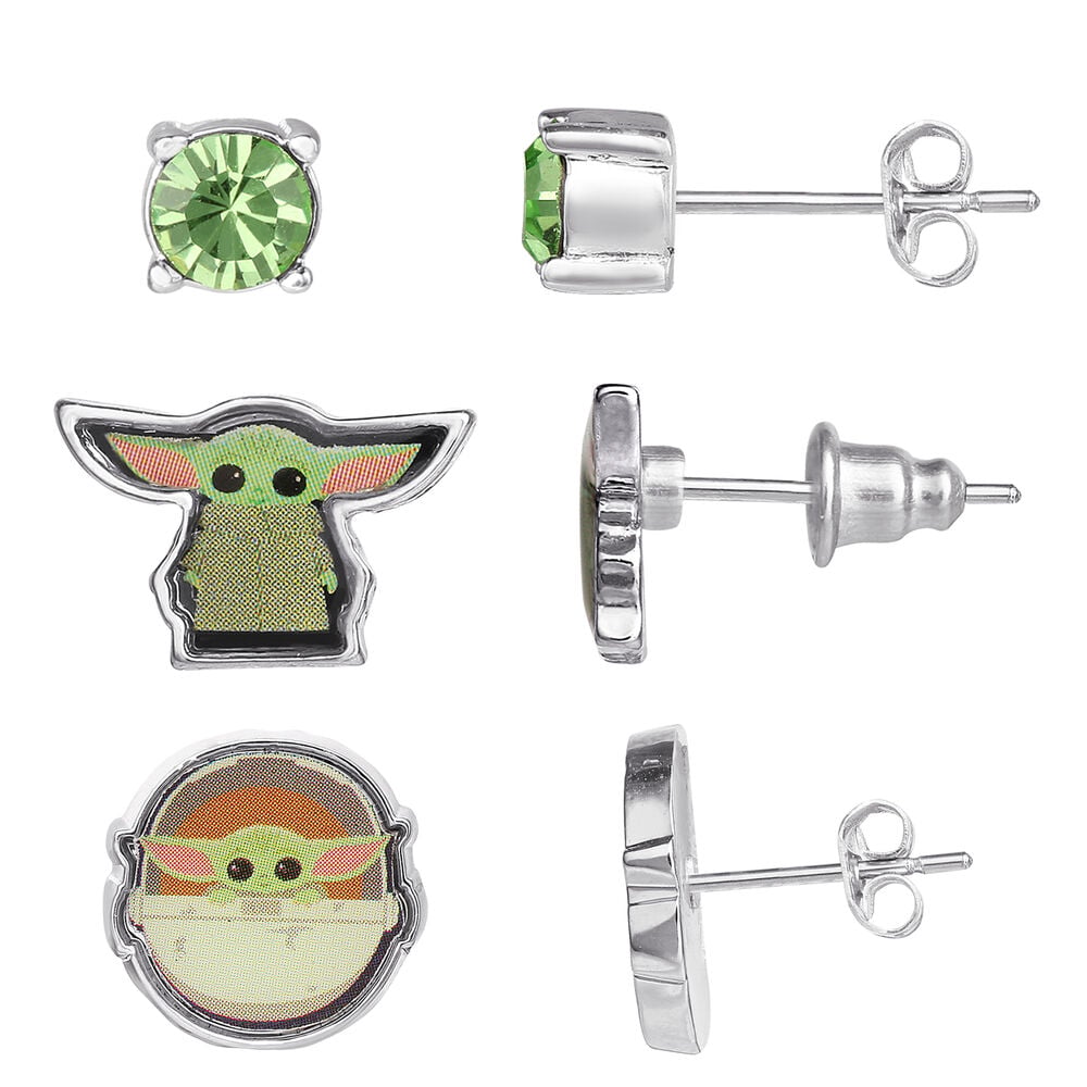Set 3 Pares de pendientes Baby Yoda Star Wars - imagen 3