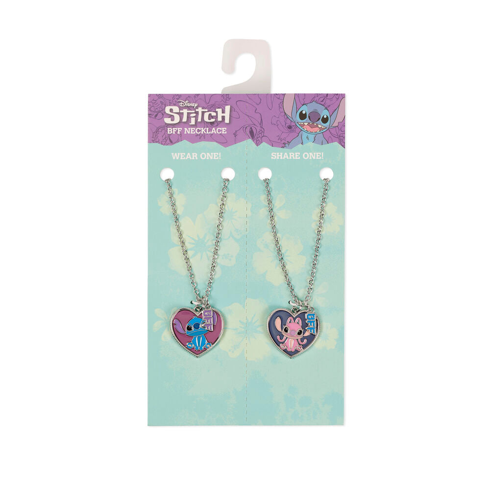 Set 2 Colgantes Angel & Stitch Disney