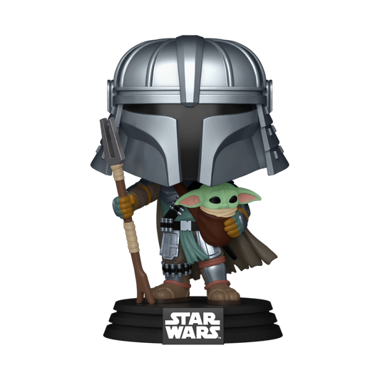 Figura POP Star Wars Impressions Mandalorian with Grogu Exclusive - imagen 2