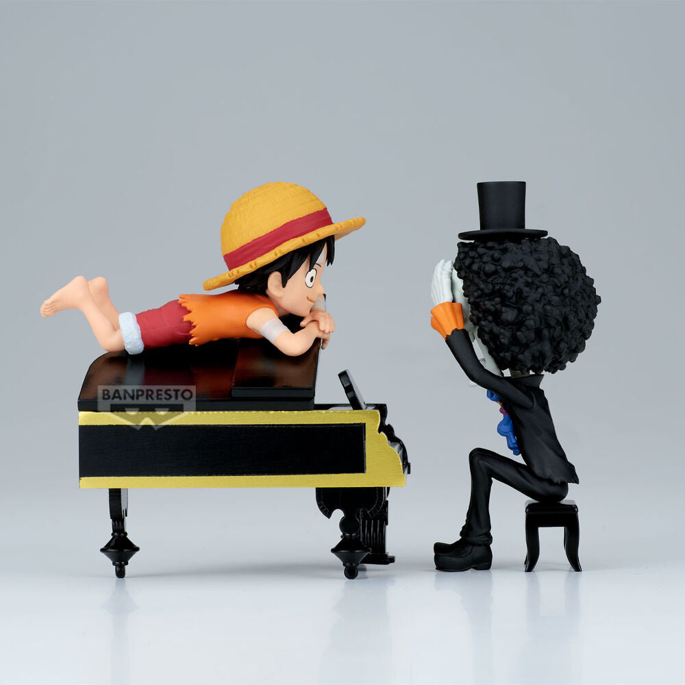Figura Luffy & Brook Word Collectable Stories One Piece 8cm