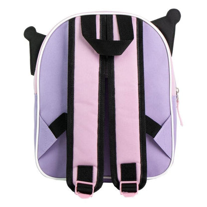 Mochila 3D Kuromi Hello Kitty 28cm