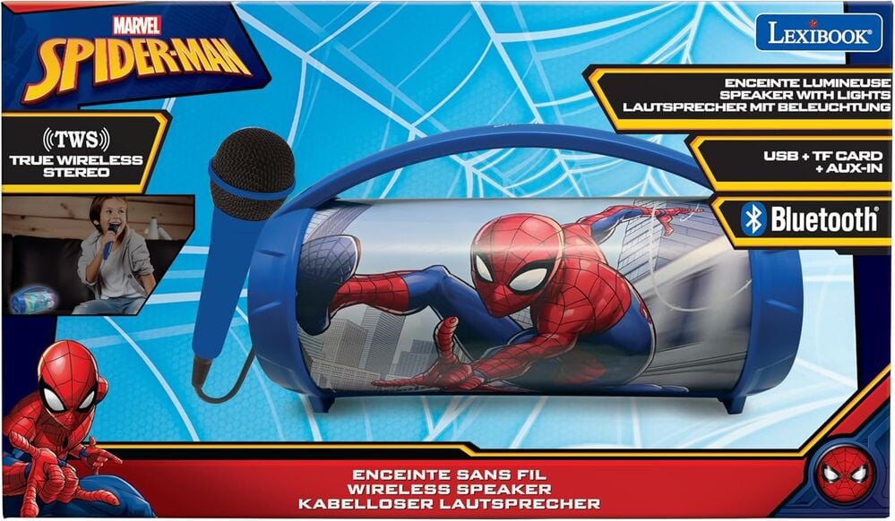 Altavoz con microfono bluetooth Spiderman Marvel