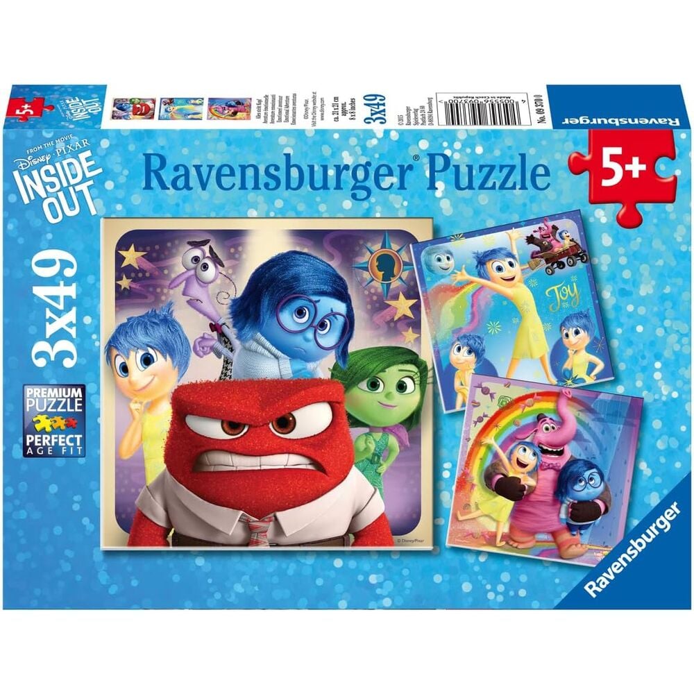 Puzzle Del Reves Disney Pixar 3x49pzs - imagen 2