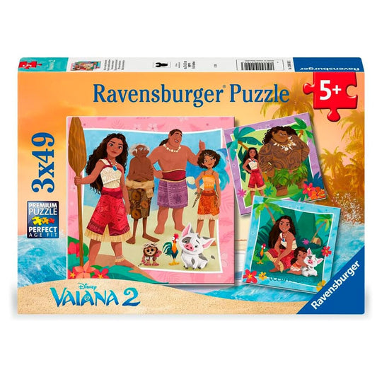 Puzzle Vaiana 2 Disney 3x49pzs - imagen 2