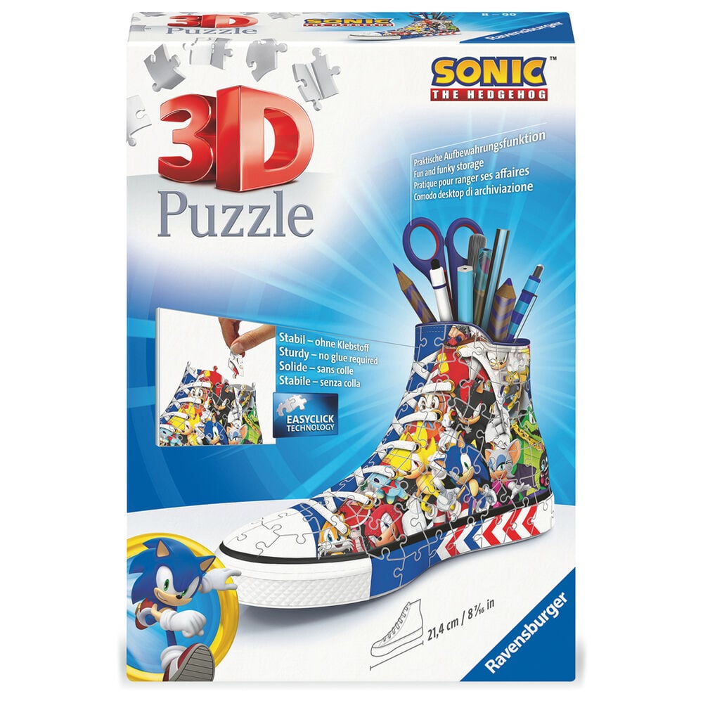 Puzzle 3D Portalapices 3D Zapatilla Sonic the Hedgehog 112pzs - imagen 3