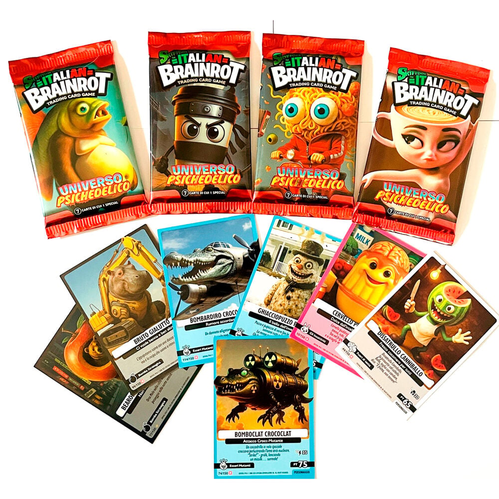 Sobre 7 Cartas coleccionables Universo Psichedelico Skifidol Italian Brainrot