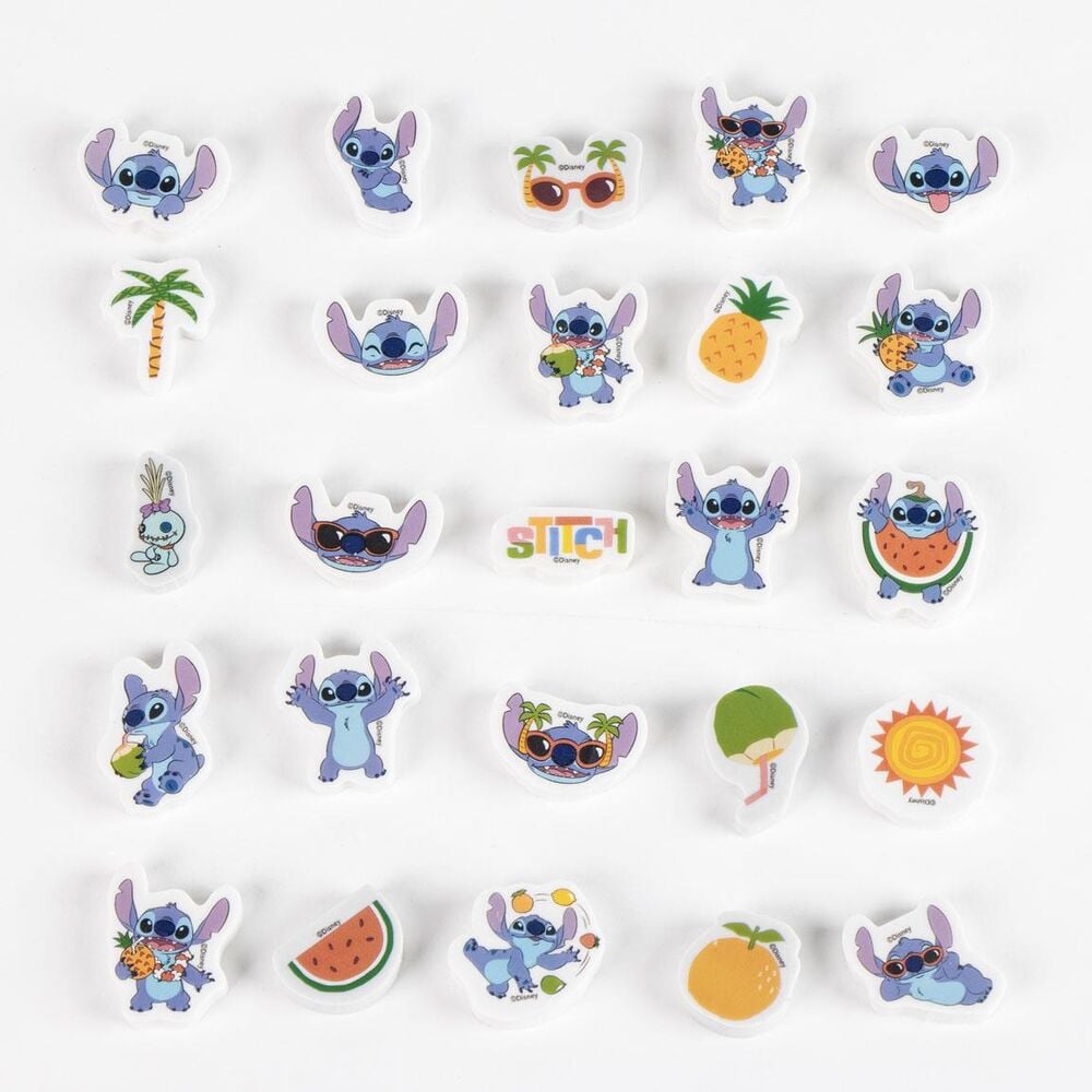 Blister 25 Gomas de borrar Stitch Disney - imagen 2
