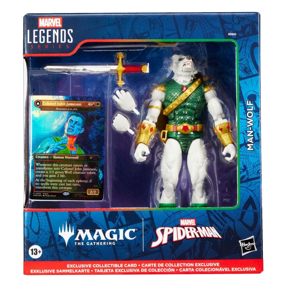 Figura Man-Wolf Magic The Gathering Spider-Man Marvel 15cm