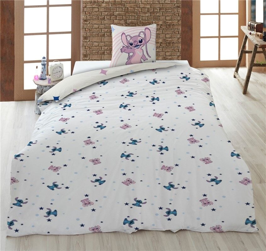 Funda nordica Angel & Stitch Disney cama 90cm policotton - imagen 2