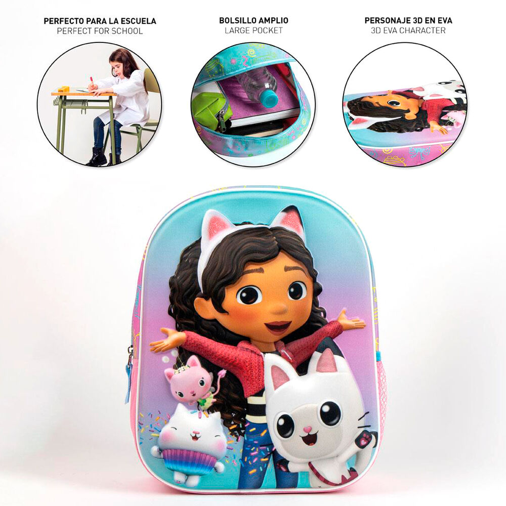 Mochila 3D La Casa de Muñecas de Gabby 31cm