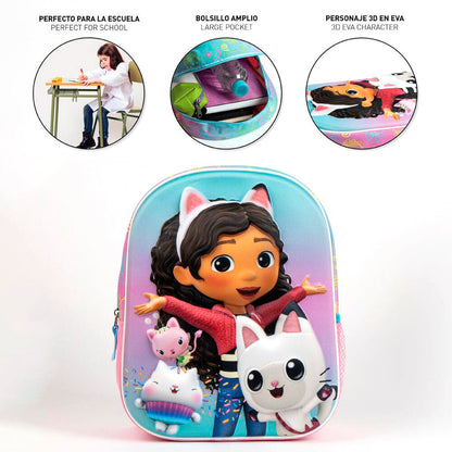 Mochila 3D La Casa de Muñecas de Gabby 31cm