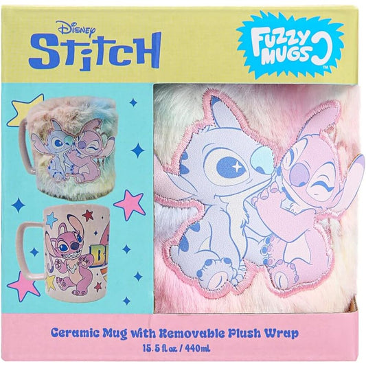 Taza funda de peluche Angel & Stitch Disney 440ml - imagen 2