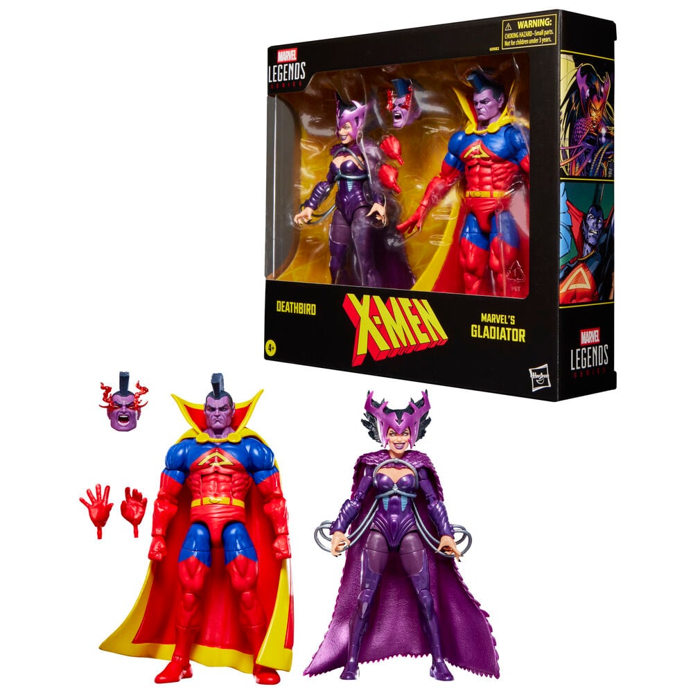 Blister 2 figuras Deathbird & Marvel's Gladiator X-Men Marvel Legends Series