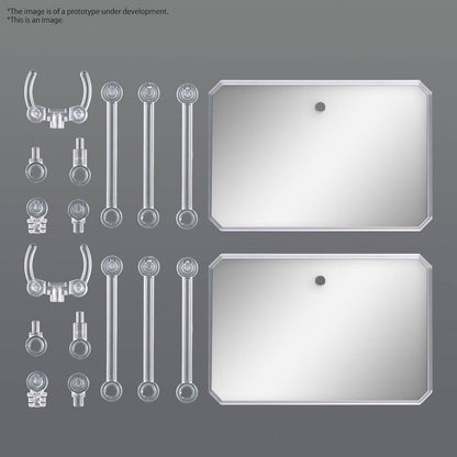 Base Exhibicion Action Base 6 Transparente con Pegatinas Espejo