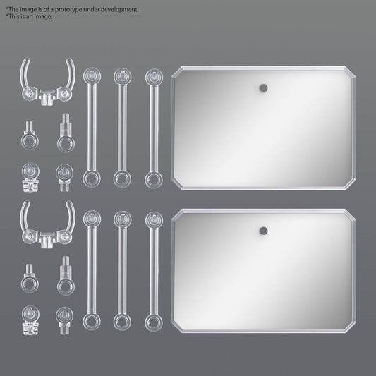 Base Exhibicion Action Base 6 Transparente con Pegatinas Espejo