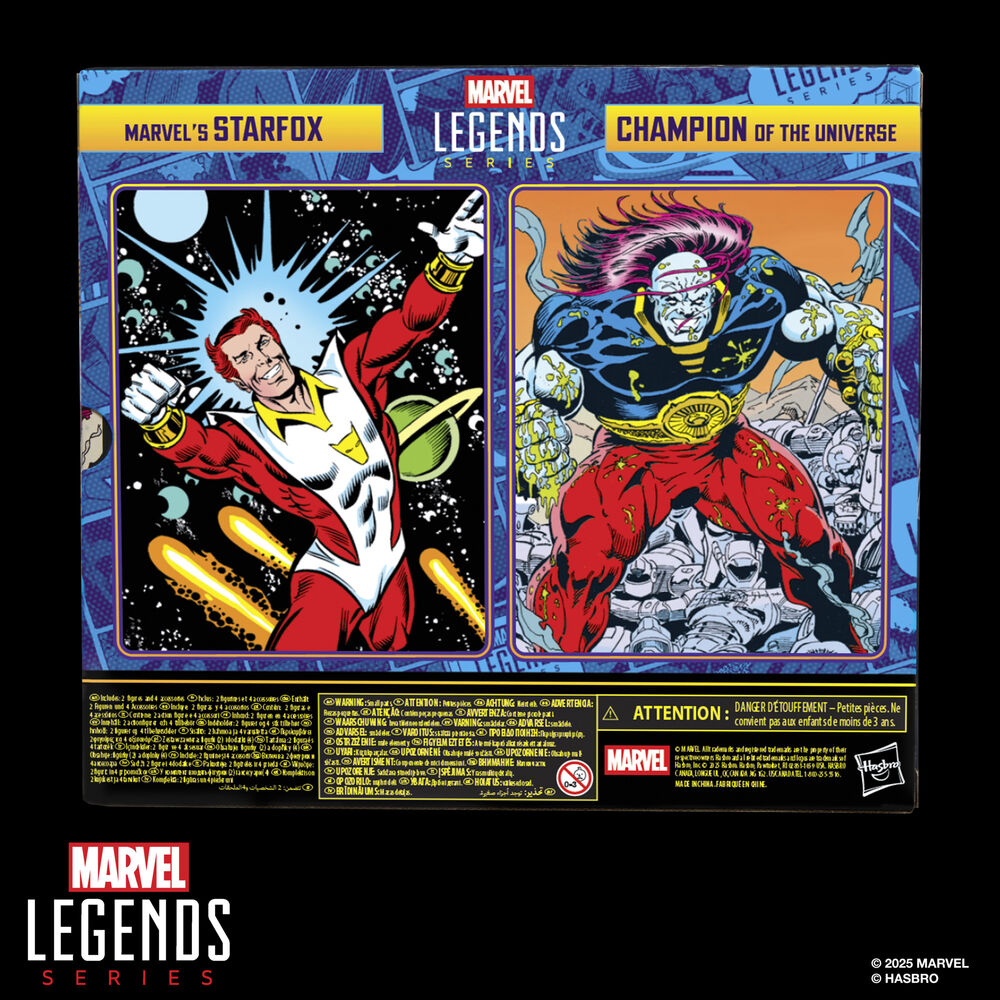 Blister 2 figuras Starfox & Champion of the Universe Marvel Legends Series 15cm