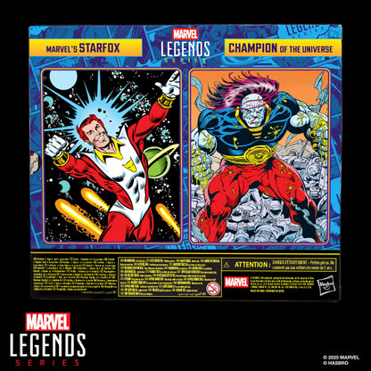 Blister 2 figuras Starfox & Champion of the Universe Marvel Legends Series 15cm