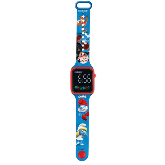 Reloj Digital LED Pitufos