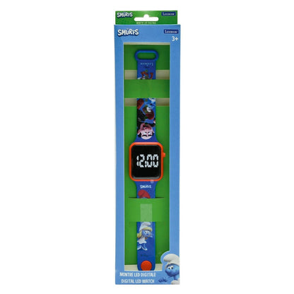 Reloj Digital LED Pitufos