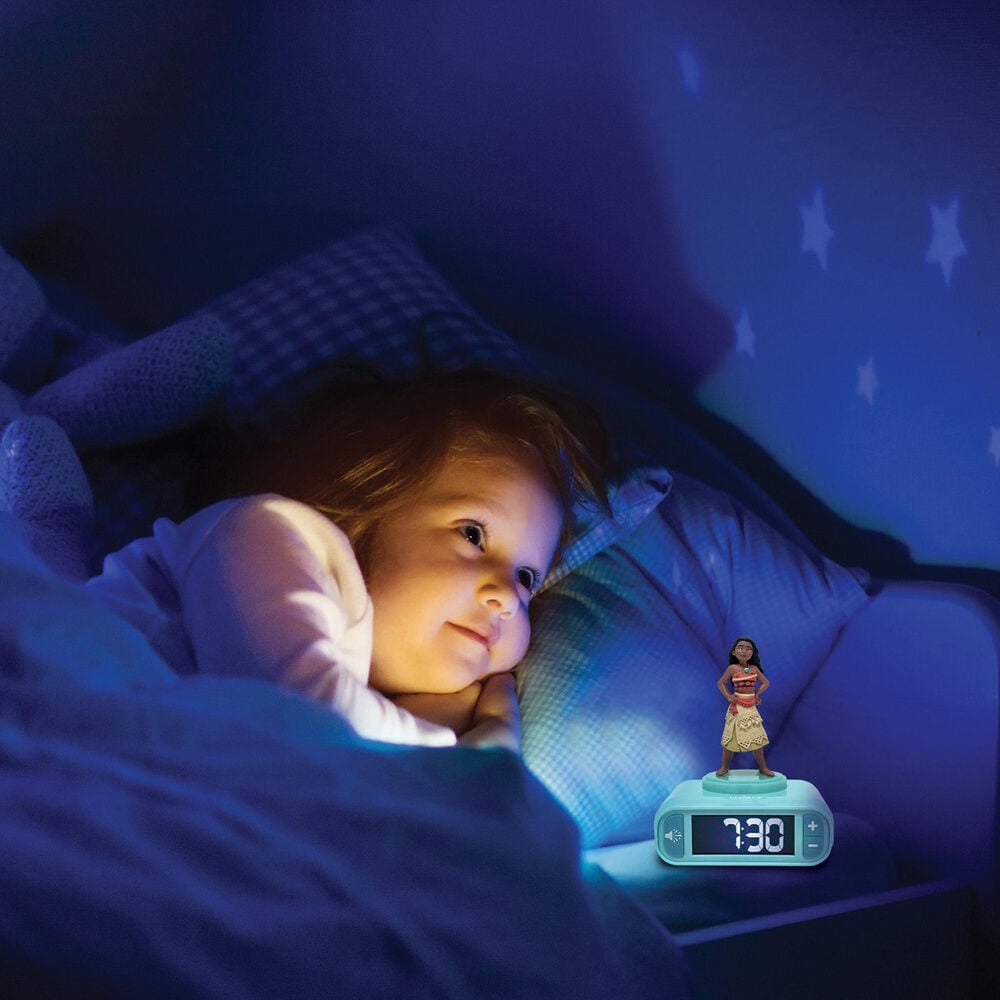 Reloj Despertador Luz Nocturna 3D Vaiana Moana Disney - imagen 6