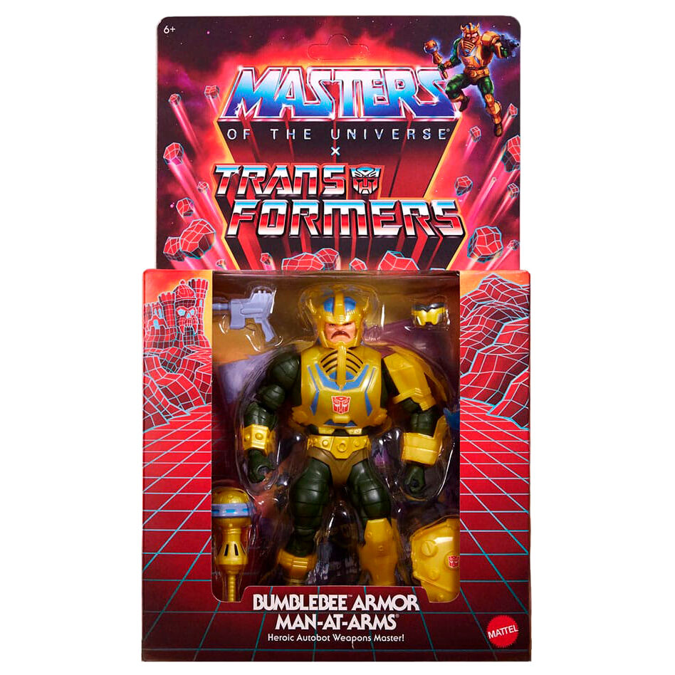 Figura Man-At-Arms Bumblebee Transformers Masters of the Universe 14cm