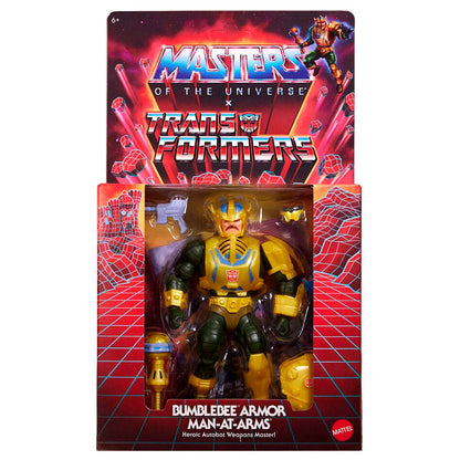 Figura Man-At-Arms Bumblebee Transformers Masters of the Universe 14cm