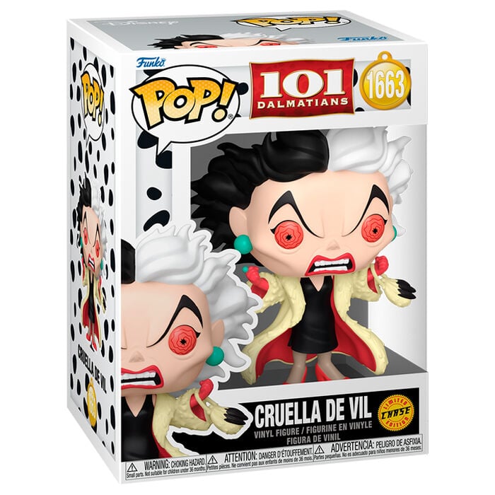 Figura POP Disney 101 Dalmatas Cruella de Vil 5 + 1 Chase - imagen 4