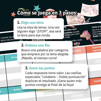 Juego mesa Listos Listas y Listakens Junior español - imagen 2