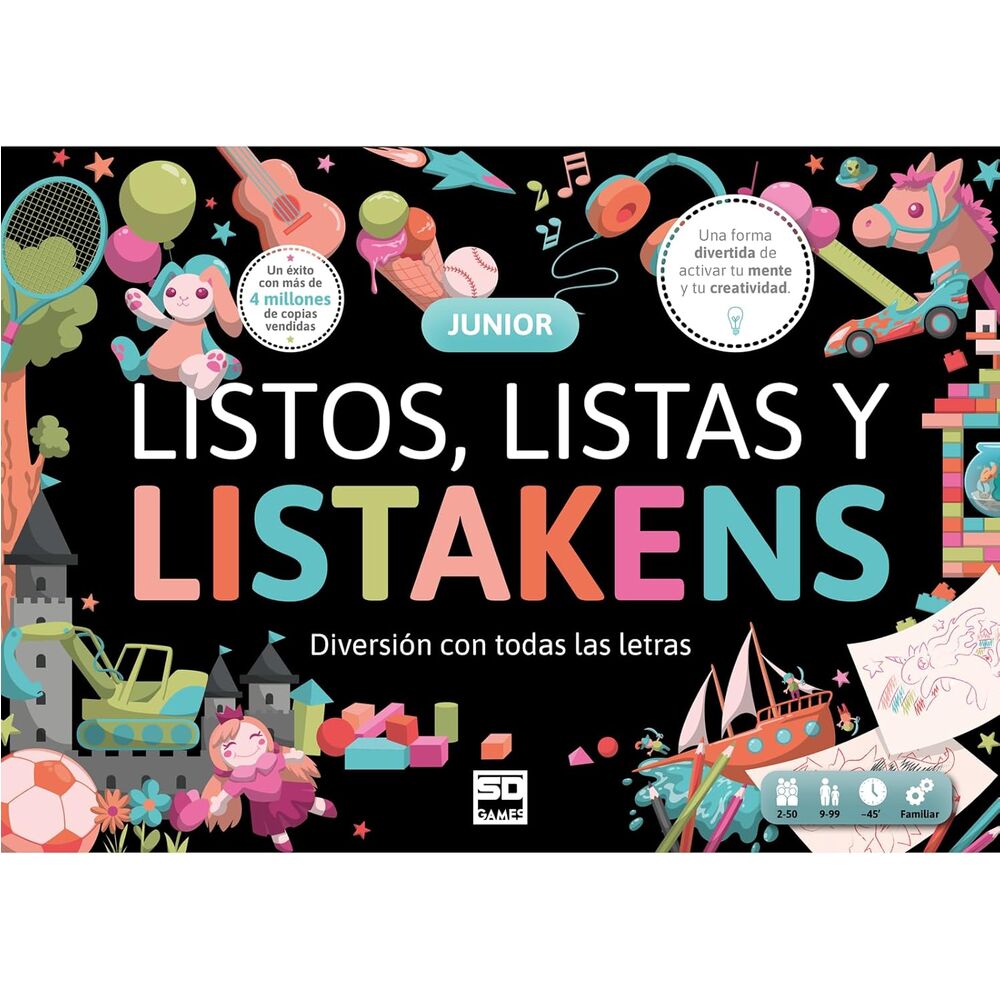 Juego mesa Listos Listas y Listakens Junior español