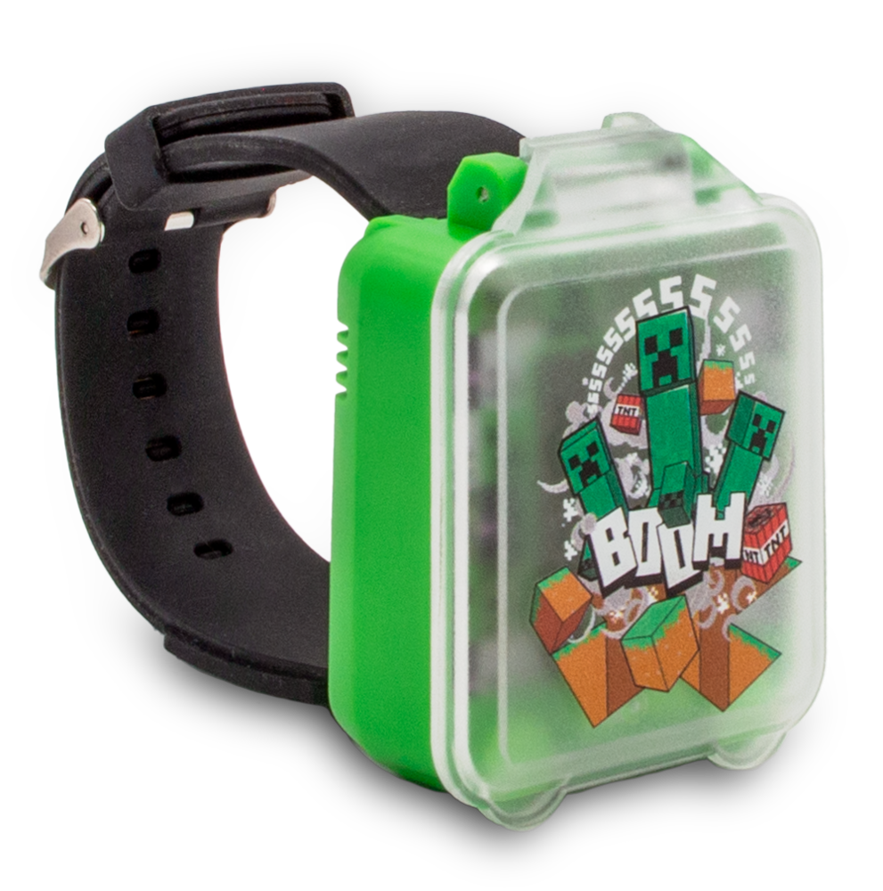 Reloj digital educativo con juegos Minecraft