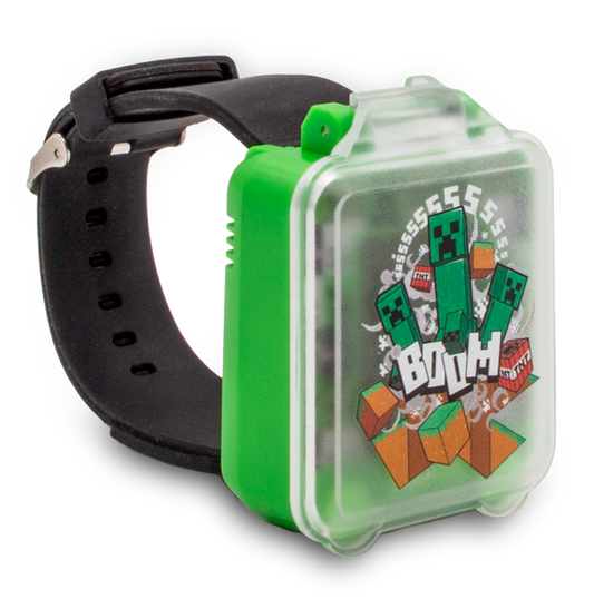 Reloj digital educativo con juegos Minecraft