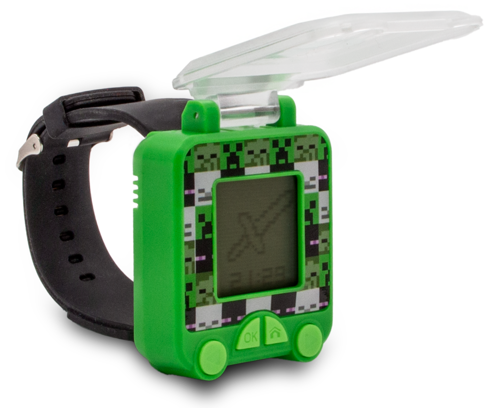 Reloj digital educativo con juegos Minecraft