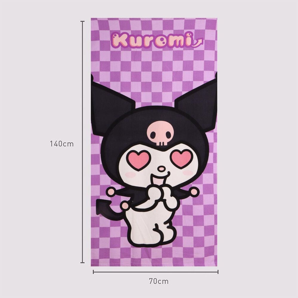 Toalla Kuromi Hello Kitty microfibra - imagen 3