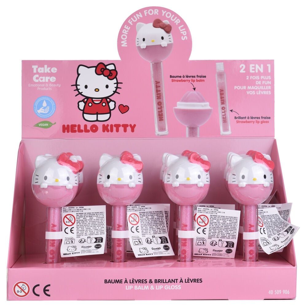 Balsamo labial + brillo Hello Kitty