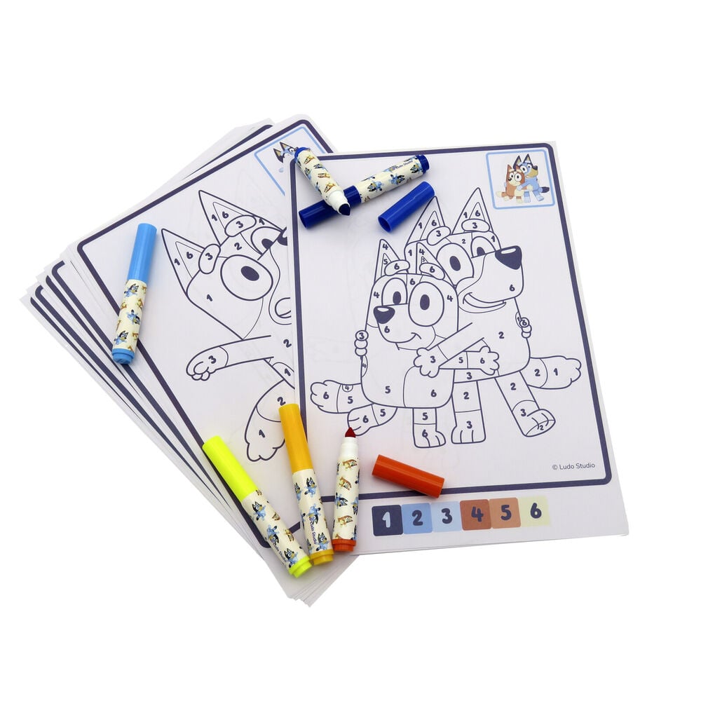Set coloreable numeros Bluey - imagen 2