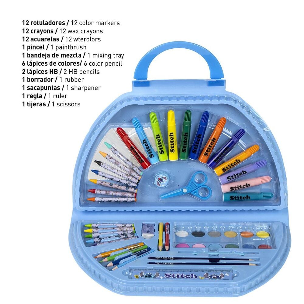 Set Papeleria Stitch Disney 50pzs - imagen 3