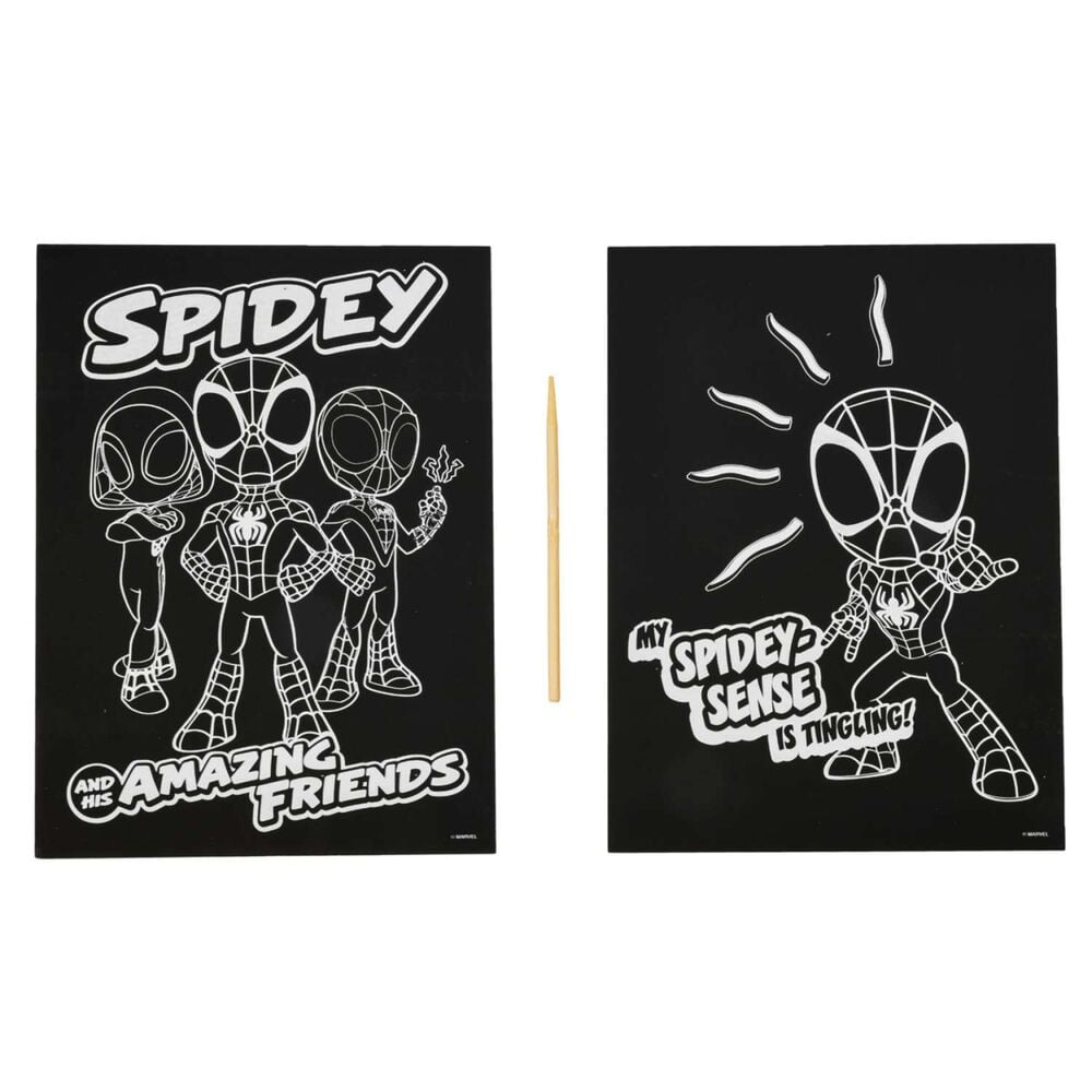 Set papeleria Scratch Art Spiderman Marvel - imagen 3