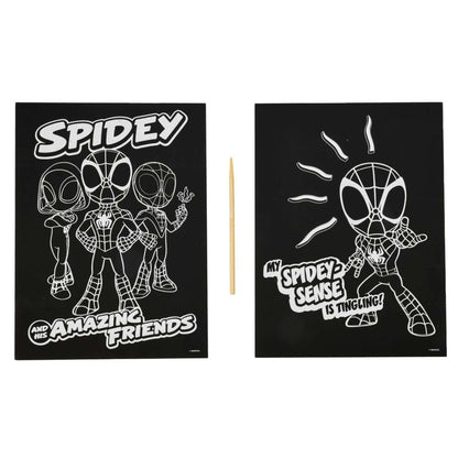 Set papeleria Scratch Art Spiderman Marvel - imagen 3
