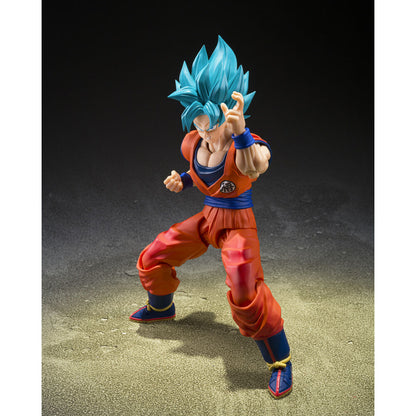 Figura S.H.Figuarts Super Saiyan God Super Saiyan Son Goku Blue Power Transcending Limits Dragon Ball Super 14,5cm